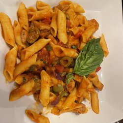 Anton Pizzeria - Garganelli with fresh tuna in a puttanesca like sauce. Delicious!