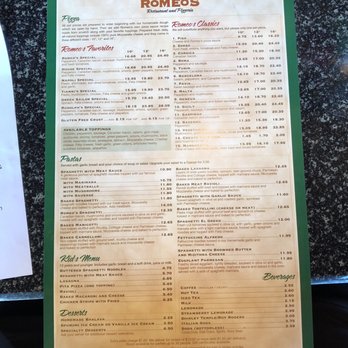 Romeo's Pizza Kitchen - Menu side 2 - Pizza Near Me - Edmonds, Washington Romeo's Pizza Kitchen - Menu side 2 - Pizza Near Me - Edmonds, Washington