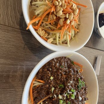 Golden Dumpling House - Dandan Noodle (Top) Zhajiang Noodle (Bottom) - Chinese Near Me - Houston, Texas Golden Dumpling House - Dandan Noodle (Top) Zhajiang Noodle (Bottom) - Chinese Near Me - Houston, Texas