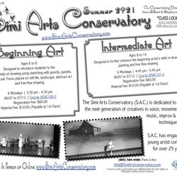 Simi Arts Conservatory - Summer 2021 Classes: Page 2