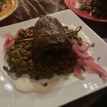 Santiago's Bodega - Steak with lentils - Tapas Bars Near Me - Orlando, Florida Santiago's Bodega - Steak with lentils - Tapas Bars Near Me - Orlando, Florida