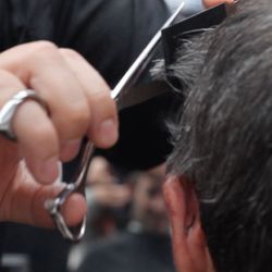 Larchmont Barber Shop - Cutting hair