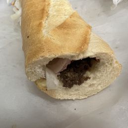 the inside of a sandwich