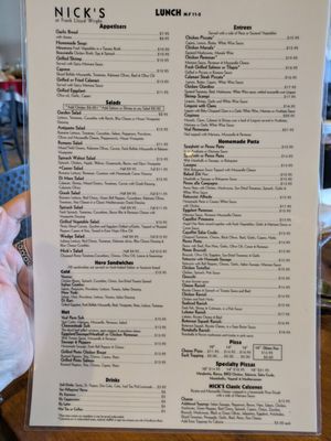 Menu photo 3 Nick's Scottsdale, AZ