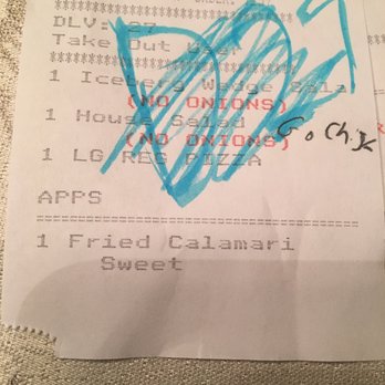 Ciao Bello - Our receipt to prove we were real customers..... - Italian Near Me - Cranford, New Jersey