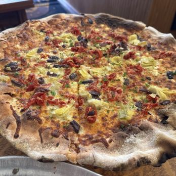 APizza Little Italy - Tuscan pizza - over cooked and cheap on the toppings - Pizza Near Me - Tacoma, Washington