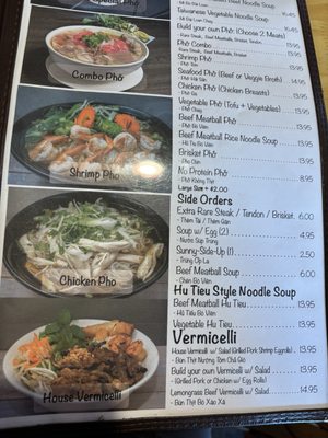 Menu photo 1 Pho HN Anaheim, CA