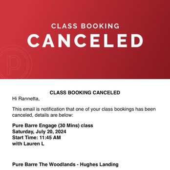 Pure Barre - They canceled me because I go to orange theory currently and I wanted to check them out to see if I like. - Barre Classes Near Me - The Woodlands, Texas Pure Barre - They canceled me because I go to orange theory currently and I wanted to check them out to see if I like. - Barre Classes Near Me - The Woodlands, Texas