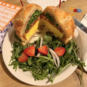 Opa! Greek Cafe - Breakfast Croissant Sandwich - Wine Bars Near Me - Austin, Texas