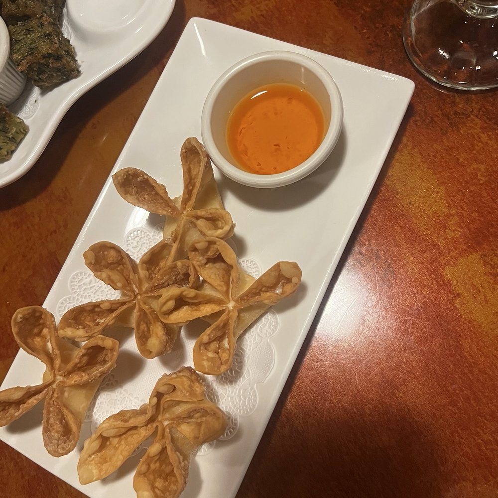 Thai Cuisine - A6. Crab Rangoon (5 pieces) - Thai Near Me - Pittsburgh, Pennsylvania Thai Cuisine - A6. Crab Rangoon (5 pieces) - Thai Near Me - Pittsburgh, Pennsylvania