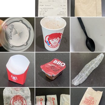 Wendy's - Single use packaging from order - Burgers Near Me - Stockton, California Wendy's - Single use packaging from order - Burgers Near Me - Stockton, California