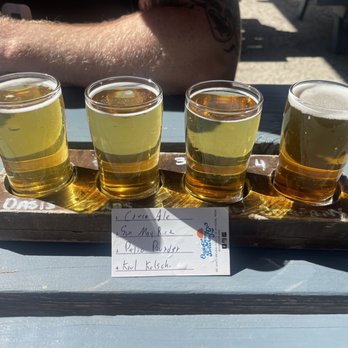 Oasis Texas Brewing - Flight - Breweries Near Me - Austin, Texas