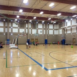Colonia Memorial Park Veterans Gymnasium - Inside set up for Mighty Mites Basketball