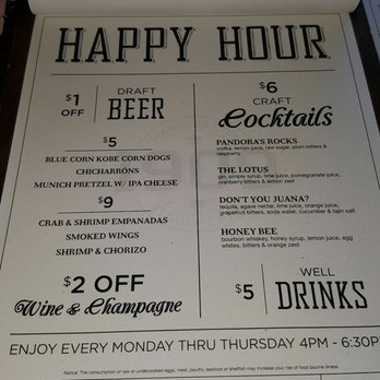 1909 - Happy hour menu 6-5-17 - Bars Near Me - Temecula, California