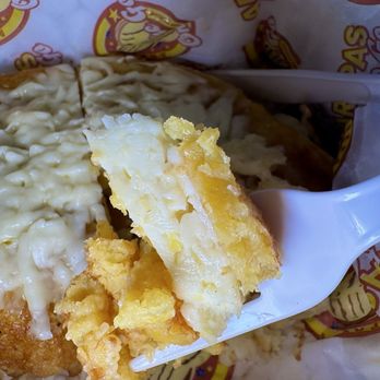 Arepas On The Go - The layers inside the savory Cachapa! - Venezuelan Near Me - Brooklyn Park, Minnesota