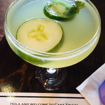 Casa Tina - Cucumber jalapeño margarita... I would definitely order again. - Mexican Near Me - Dunedin, Florida