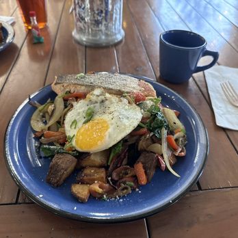 Hook & Fork - Salmon Hash, my husband got the chorizo hash which was equally amazing. - Breakfast & Brunch Near Me - Union, Washington