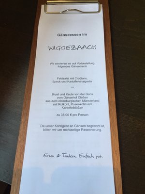 Menu photo 2 Wiggebaach Cologne, NW Menu photo 2 Wiggebaach Cologne, NW