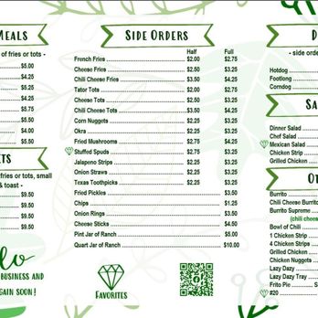 Ode's Drive-In - the menu for the drive - in - American Near Me - Cheyenne, Oklahoma Ode's Drive-In - the menu for the drive - in - American Near Me - Cheyenne, Oklahoma