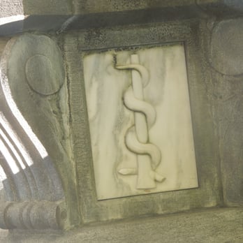 White Memorial Fountain - Fountain Panel with the Healing Serpent - symbol of medicine - Landmarks & Historical Buildings Near Me - Weatogue, Connecticut White Memorial Fountain - Fountain Panel with the Healing Serpent - symbol of medicine - Landmarks & Historical Buildings Near Me - Weatogue, Connecticut