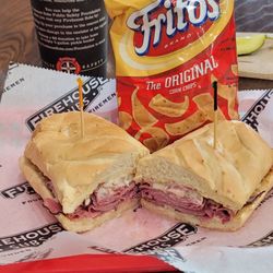 Firehouse Subs - New York steamer medium size next time I would go small and get extra meat. Combo