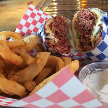 Pit Stop Diner - Pastrami with onion rings. Very hot and ready to be eaten! - Diners Near Me - Oceanside, California Pit Stop Diner - Pastrami with onion rings. Very hot and ready to be eaten! - Diners Near Me - Oceanside, California