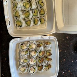Shinko sushi takeout!! Yum yum Shinko sushi takeout!! Yum yum