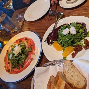 Trapeze Restaurant - Starters: Capraccio & Beet Salad - Italian Near Me - Burlingame, California Trapeze Restaurant - Starters: Capraccio & Beet Salad - Italian Near Me - Burlingame, California