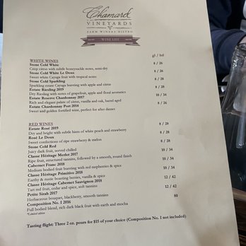 Chamard Bistro - Menu - French Near Me - Clinton, Connecticut