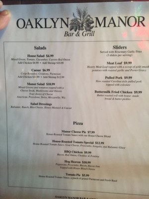 Menu photo 5 Oaklyn Manor Bar & Grill Oaklyn, NJ
