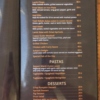 Cappa Gusto - Menu - Turkish Near Me - Nevşehir, 50 Cappa Gusto - Menu - Turkish Near Me - Nevşehir, 50