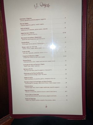 Menu photo 8 El Quijote New York, NY