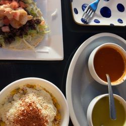 Azul Celeste Bar & Grill - Elote & Surf and turf tacos