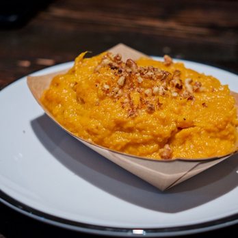 Dinosaur Bar-B-Que - Roasted Whipped Sweet Potatoes with Spicy Nut Topping - Barbeque Near Me - Troy, New York Dinosaur Bar-B-Que - Roasted Whipped Sweet Potatoes with Spicy Nut Topping - Barbeque Near Me - Troy, New York