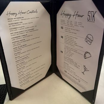 STK Chelsea - Happy Hour Menu - Steakhouses Near Me - New York, New York