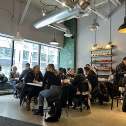 Front seating area. Difficult to snag a table for 4+ if you're not the patient type.