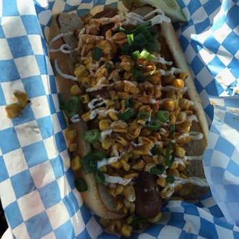 Cycle Dogs - Elote dog... needed less corn and more sauce - Hot Dogs Near Me - Seattle, Washington