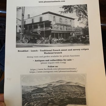 Pleasant and Main - Menu - Cafes Near Me - Housatonic, Massachusetts Pleasant and Main - Menu - Cafes Near Me - Housatonic, Massachusetts