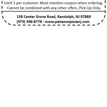 Paisano’s Pizzeria - Pizza Near Me - Randolph, New Jersey Paisano’s Pizzeria - Pizza Near Me - Randolph, New Jersey
