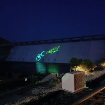 Grand Coulee Dam - Laser on dam - Landmarks & Historical Buildings Near Me Grand Coulee Dam - Laser on dam - Landmarks & Historical Buildings Near Me