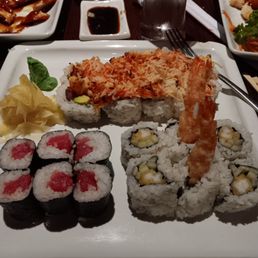 Maki and special roll plate was delicious
