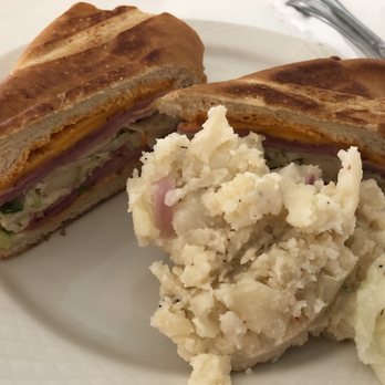 Garden Bistro - Ham & Cheese Gibson with potato salad - New American Near Me - Lakeland, Florida