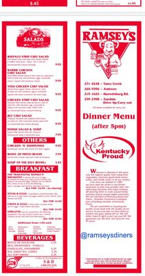 Menu photo 5 Ramsey's Diner - Lexington Lexington, KY