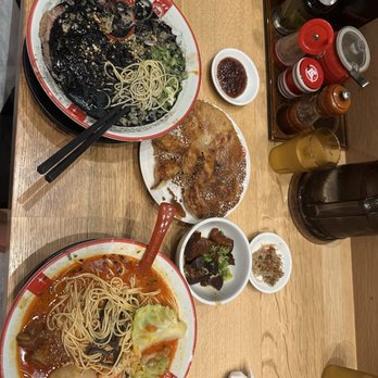 Ramen Nagi - Delicious squid ink and spicy ramen with a side of friend dumplings and pork belly - Ramen Near Me - Costa Mesa, California Ramen Nagi - Delicious squid ink and spicy ramen with a side of friend dumplings and pork belly - Ramen Near Me - Costa Mesa, California