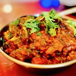 Dinner India - Bhindi Masala level 10 HOT. Okra in Tomato Excellent :)...