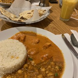 Chicken Makhani Lunch and chana masala Chicken Makhani Lunch and chana masala
