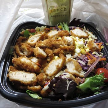 Chick-fil-A - Cobb salad ($8.88 tax included, with charred tomato & crispy red bell pepper and avocado lime ranch dressing) - Fast Food Near Me - Torrance, California Chick-fil-A - Cobb salad ($8.88 tax included, with charred tomato & crispy red bell pepper and avocado lime ranch dressing) - Fast Food Near Me - Torrance, California