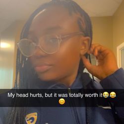Hair By Santo - Box braids, and a heart on the side