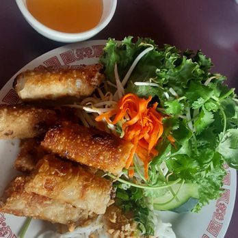 Pho Saigon - egg roll appetizer with fish sauce - Vietnamese Near Me - Englewood, Colorado Pho Saigon - egg roll appetizer with fish sauce - Vietnamese Near Me - Englewood, Colorado