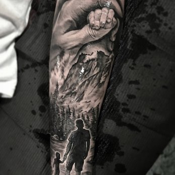 Tattoo Me - Bobby Williams Father/Son Silhouette - Tattoo Near Me - Charlotte, North Carolina